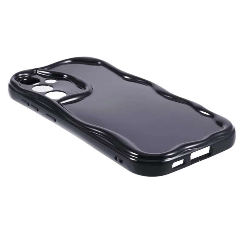 YX Series Per Samsung Galaxy S23 FE Custodia per telefono Forma a onda Copertura morbida in TPU (Taglio preciso) - Nero