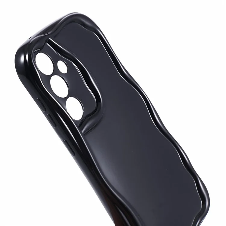 YX Series Per Samsung Galaxy S23 FE Custodia per telefono Forma a onda Copertura morbida in TPU (Taglio preciso) - Nero