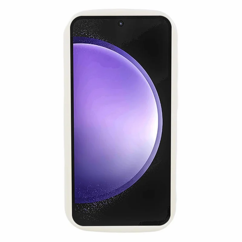 YX Series For Samsung Galaxy S23 FE Phone Case Wave Shape Soft TPU Cover (Precise Cutout) - White