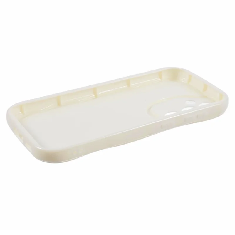 YX Series For Samsung Galaxy S23 FE Phone Case Wave Shape Soft TPU Cover (Precise Cutout) - White