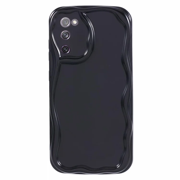 YX-Serie für Samsung Galaxy S20 FE 5G / S20 FE / S20 FE 2022 / S20 Lite Gehäuse mit kreativer Wellenform-TPU-Präzisionsausschnitt - Schwarz