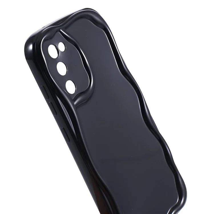YX-Serie für Samsung Galaxy S20 FE 5G / S20 FE / S20 FE 2022 / S20 Lite Gehäuse mit kreativer Wellenform-TPU-Präzisionsausschnitt - Schwarz