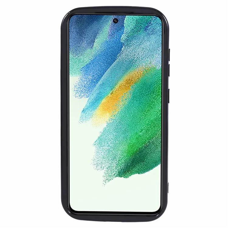 Série YX pour étui Samsung Galaxy S21 FE 5G Conception de vague Soft TPU Couverture de téléphone (découpe précise) - Noir