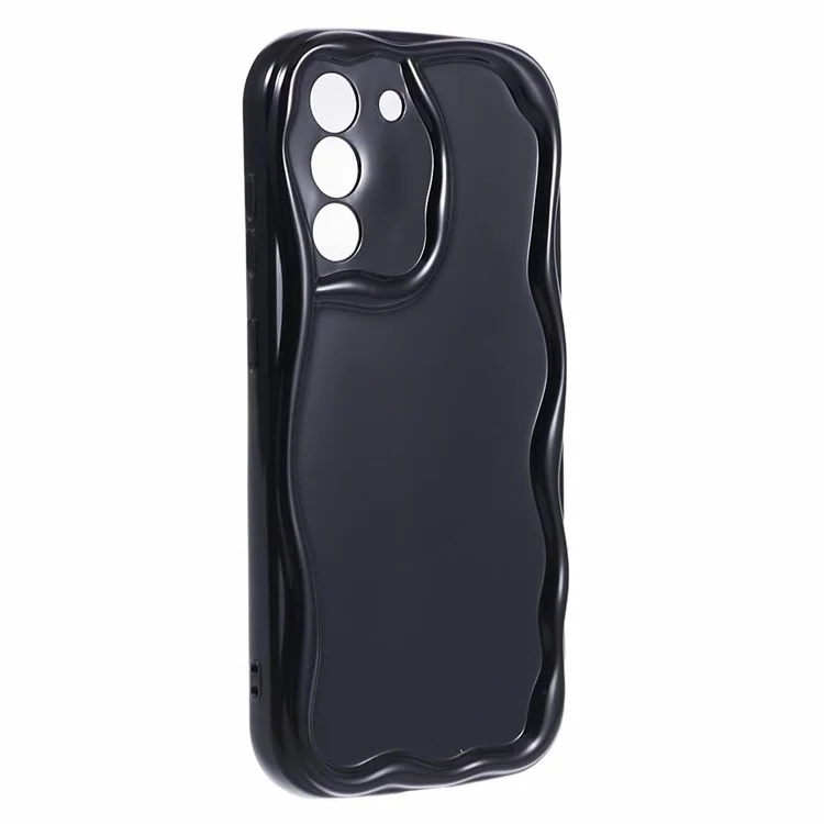 Série YX pour étui Samsung Galaxy S21 FE 5G Conception de vague Soft TPU Couverture de téléphone (découpe précise) - Noir