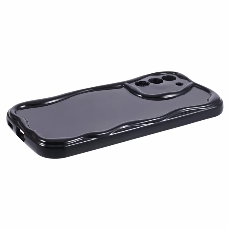 Série YX pour étui Samsung Galaxy S21 FE 5G Conception de vague Soft TPU Couverture de téléphone (découpe précise) - Noir