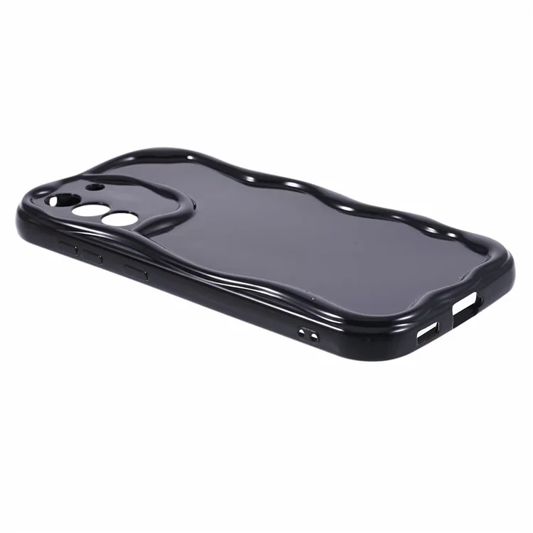 Série YX pour étui Samsung Galaxy S21 FE 5G Conception de vague Soft TPU Couverture de téléphone (découpe précise) - Noir