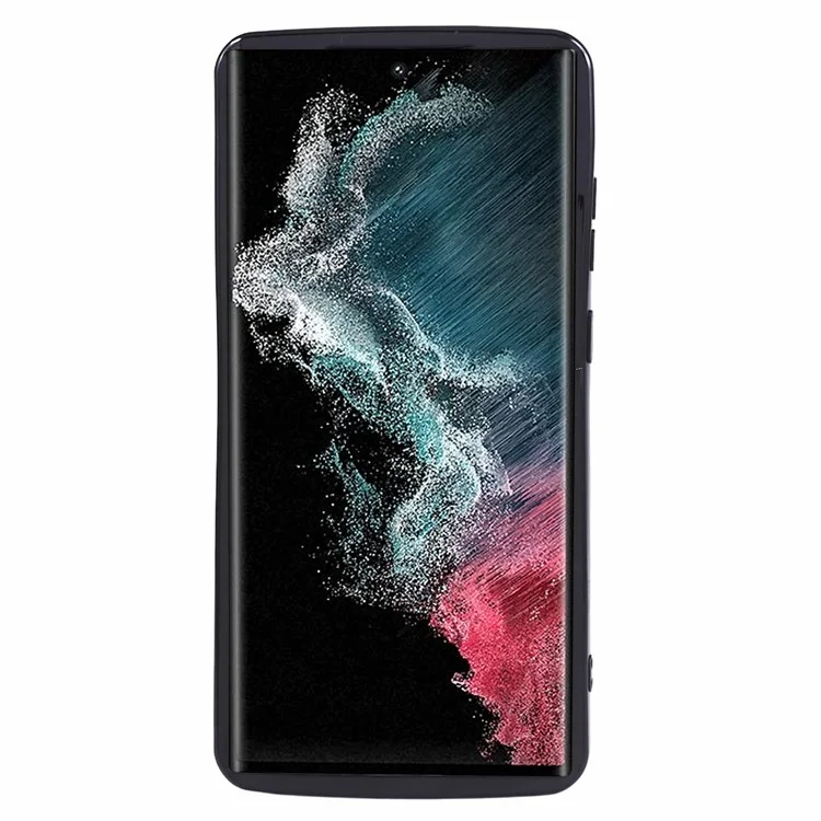 Série YX pour étui Samsung Galaxy S22 Ultra 5G Découpe précise Protecteur de téléphone anti-choc en TPU - Noir