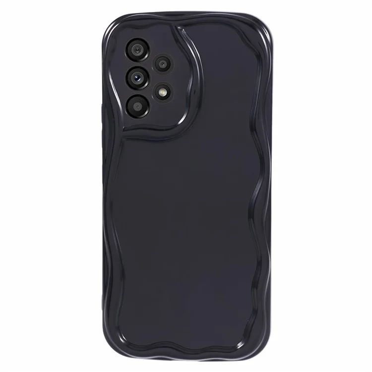 Série YX pour Samsung Galaxy A13 4G Étui TPU Forme de vague Housse de téléphone (découpe précise) - Noir