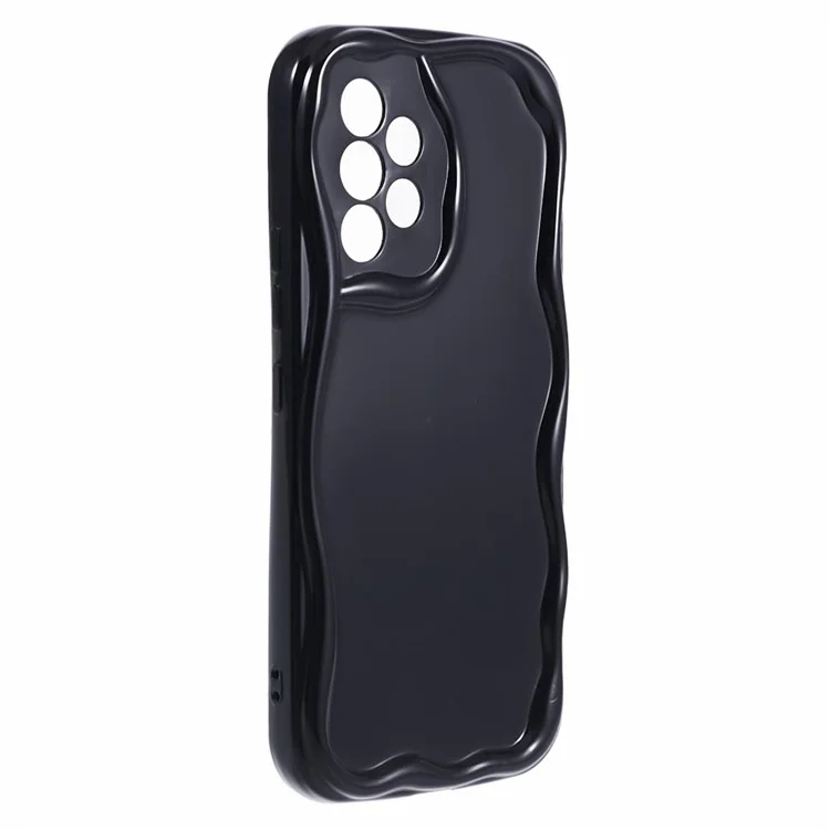 Série YX pour Samsung Galaxy A13 4G Étui TPU Forme de vague Housse de téléphone (découpe précise) - Noir
