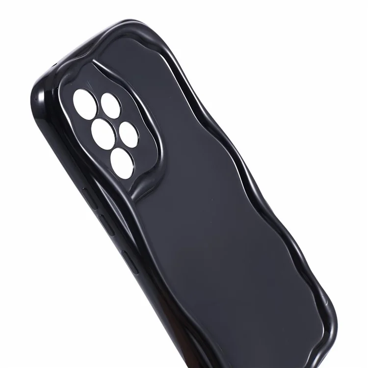 Série YX pour Samsung Galaxy A13 4G Étui TPU Forme de vague Housse de téléphone (découpe précise) - Noir