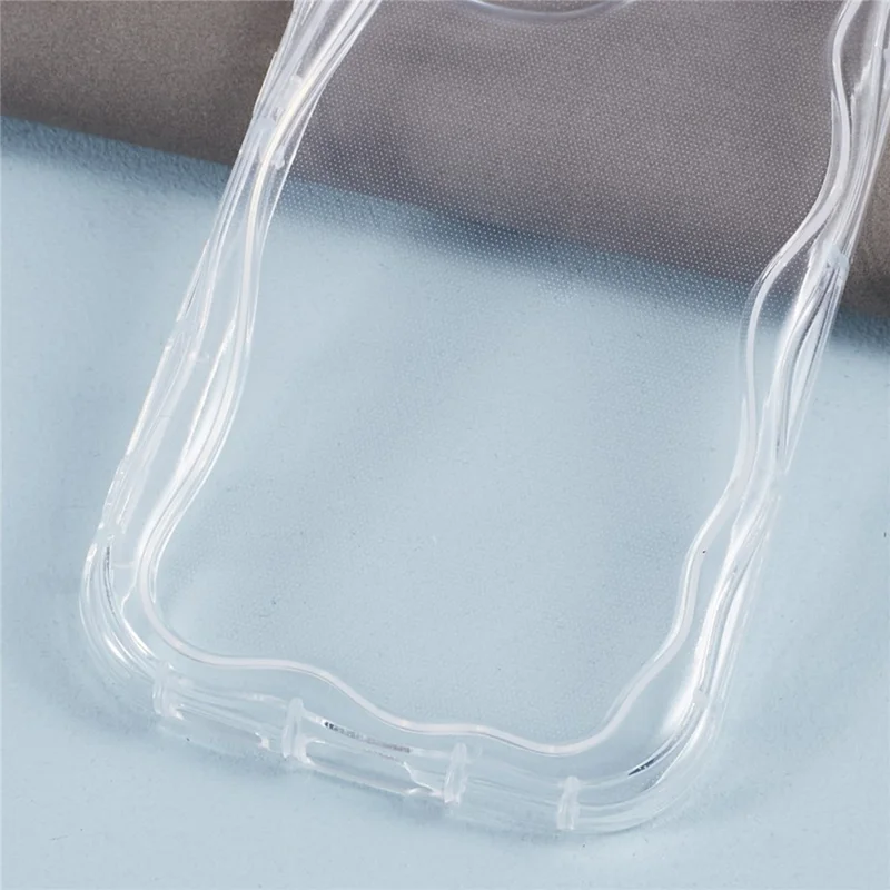 YX Series For Samsung Galaxy A33 5G TPU Case Curly Wave Frame Phone Cover (Precise Cutout) - Transparent