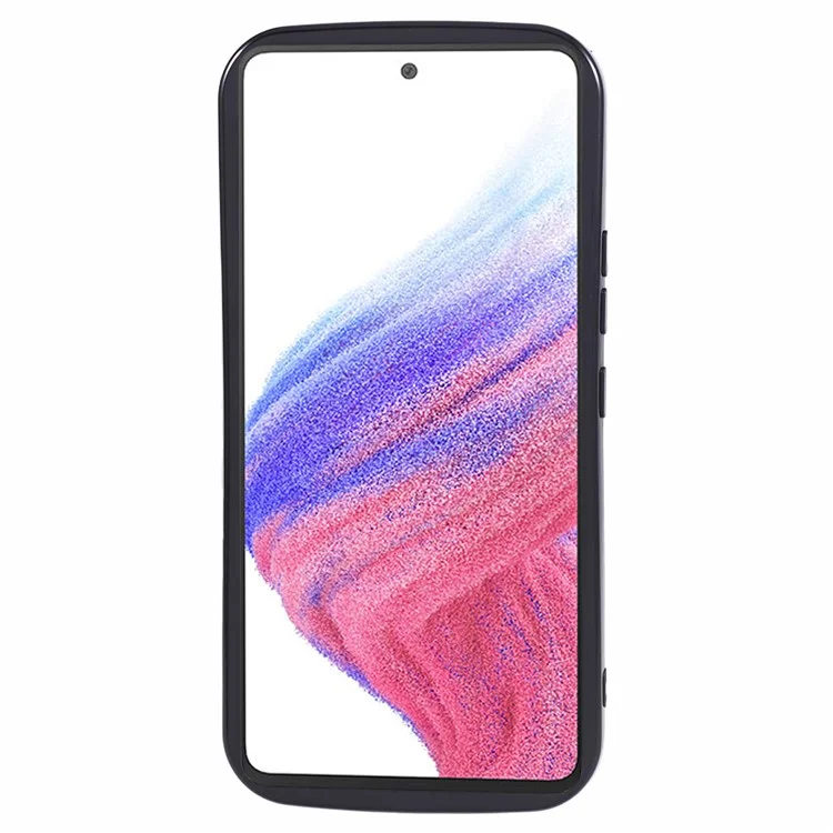 YX Series For Samsung Galaxy A53 5G Phone Case Wave Frame Shape TPU Cover (Precise Cutout) - Black