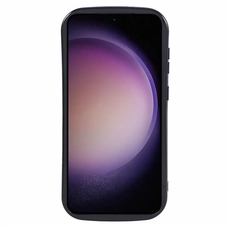 YX Series Per Samsung Galaxy S23+ TPU Case Wave Shape Phone Cover (Taglio Preciso) - Nero