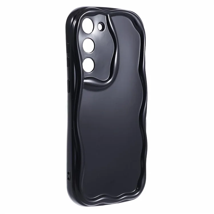 YX Series Per Samsung Galaxy S23+ TPU Case Wave Shape Phone Cover (Taglio Preciso) - Nero