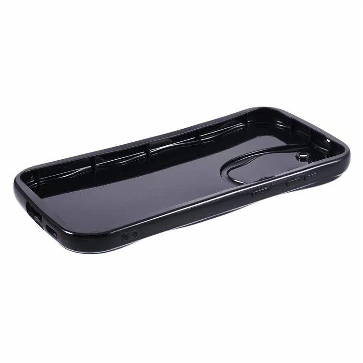 YX Series Per Samsung Galaxy S23+ TPU Case Wave Shape Phone Cover (Taglio Preciso) - Nero