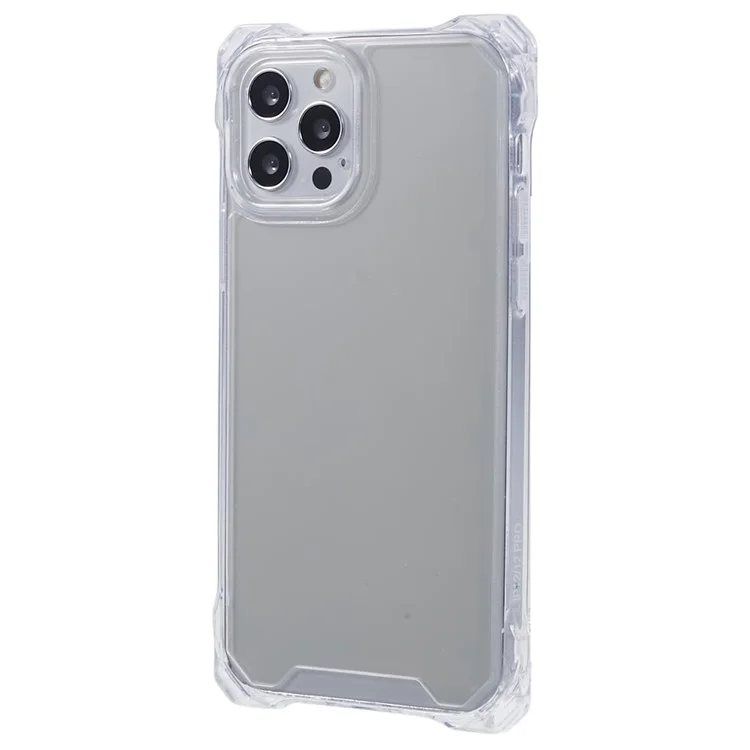 For iPhone 12 / 12 Pro Phone Case TPU+Acrylic Fall Prevention Protective Cover - Transparent
