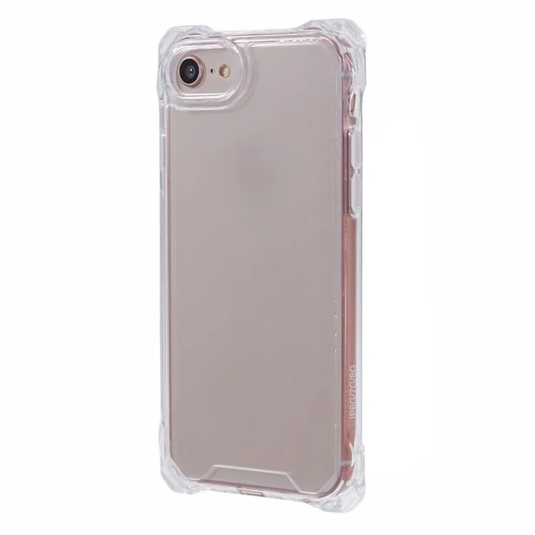 For iPhone 6 / 7 / 6s / 8 / SE (2022) / SE (2020) Case Anti-Drop TPU+Acrylic Phone Cover - Transparent