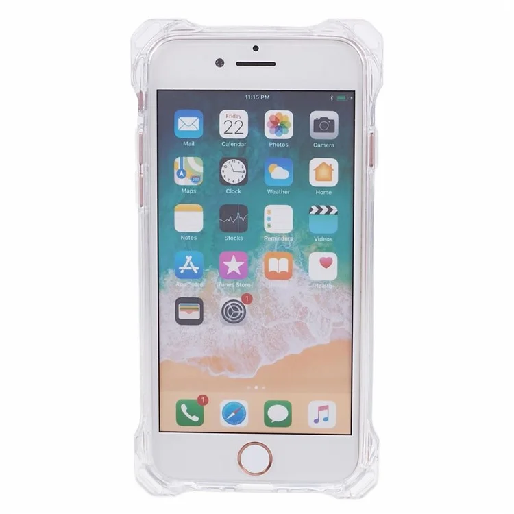 For iPhone 6 / 7 / 6s / 8 / SE (2022) / SE (2020) Case Anti-Drop TPU+Acrylic Phone Cover - Transparent