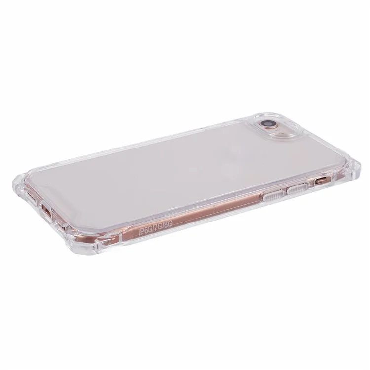 For iPhone 6 / 7 / 6s / 8 / SE (2022) / SE (2020) Case Anti-Drop TPU+Acrylic Phone Cover - Transparent