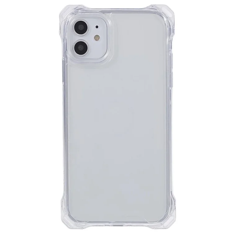 Pour iPhone 11 Case Renforcé Coins TPU + Acrylique Phone Guard Cover (Big Rear Lens Hole) - Transparent