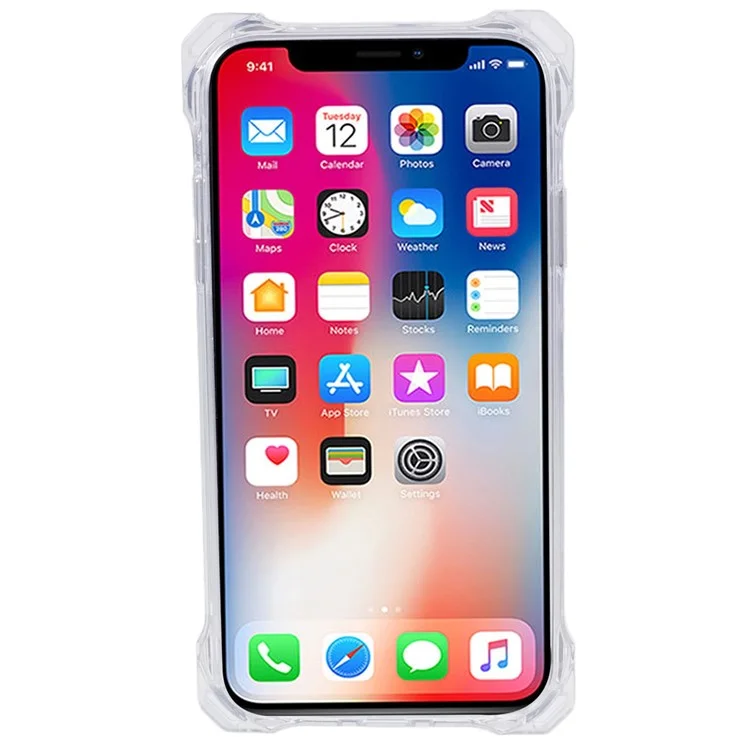 Pour iPhone 11 Case Renforcé Coins TPU + Acrylique Phone Guard Cover (Big Rear Lens Hole) - Transparent
