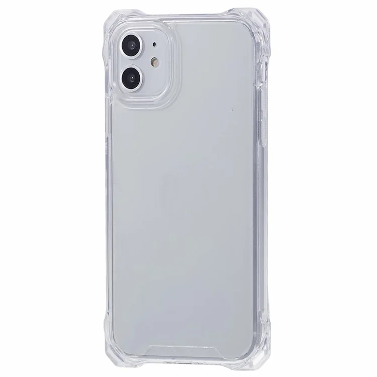 Pour iPhone 11 Case Renforcé Coins TPU + Acrylique Phone Guard Cover (Big Rear Lens Hole) - Transparent