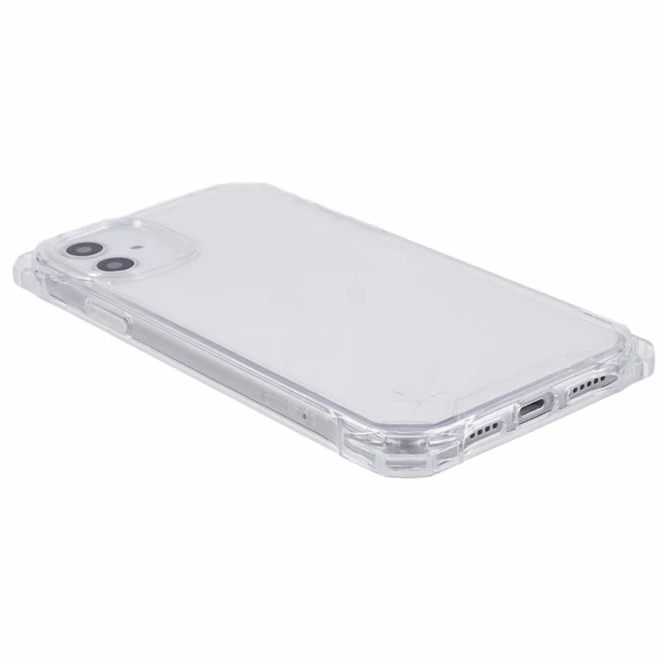 Pour iPhone 11 Case Renforcé Coins TPU + Acrylique Phone Guard Cover (Big Rear Lens Hole) - Transparent