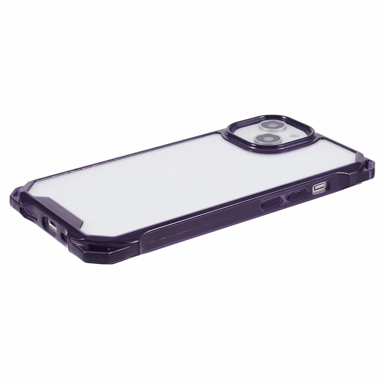 Für iPhone 13 6.1 Zoll Slim Case Anti-Drop TPU+Acrylic Phone Cover - Transparent Lila