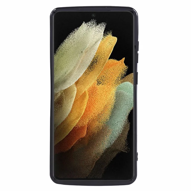 Serie YX per Samsung Galaxy S21 Ultra 5G Custodia TPU a forma d'onda Custodia per telefono (taglio preciso) - Nero