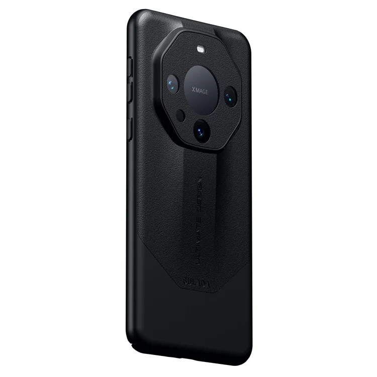 SULADA Für Huawei Mate 60 Pro Hülle PC beschichtet mit PU-Leder Anti-Drop-Handy-Schale - Schwarz