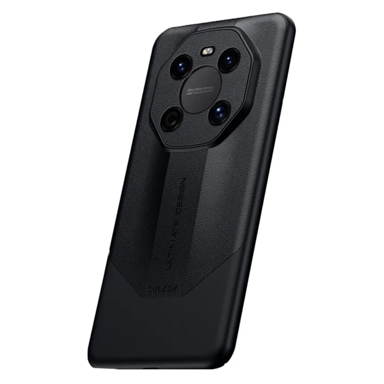 SULADA Funda para Huawei Mate 40, Protector de teléfono de PC+PU Leather Anti-caída - Negro