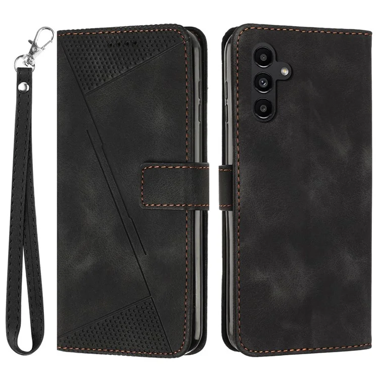 Für Samsung Galaxy A15 4G Hülle Anti-Drop PU-Leder Wallet Cover - Schwarz