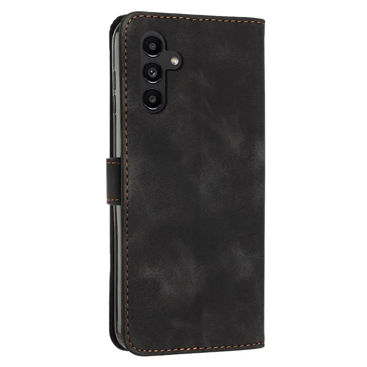 Für Samsung Galaxy A15 4G Hülle Anti-Drop PU-Leder Wallet Cover - Schwarz