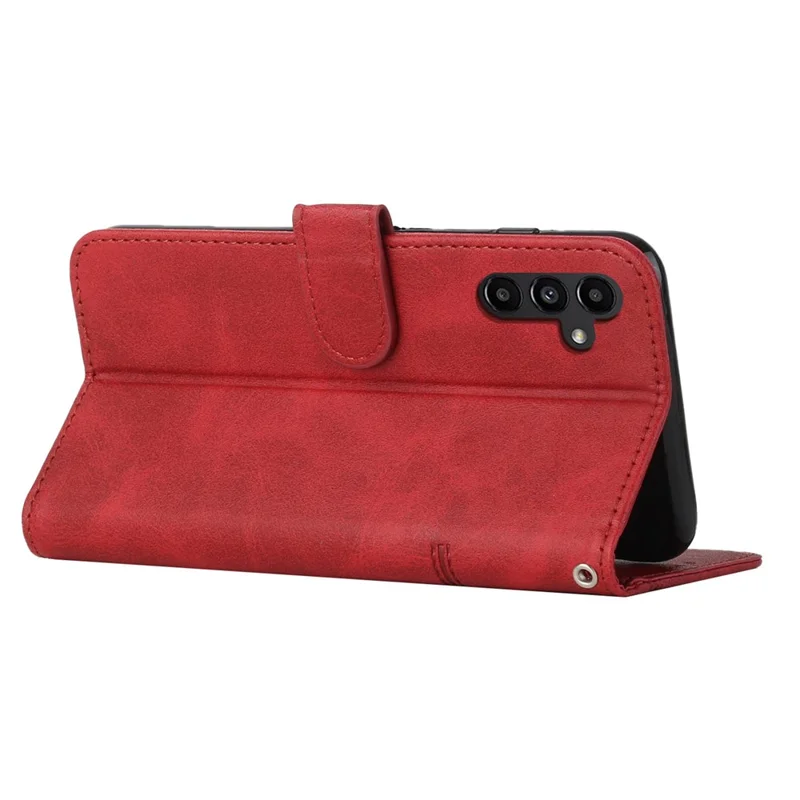 For Samsung Galaxy A05s 4G Case PU Leather Protective Phone Cover - Red