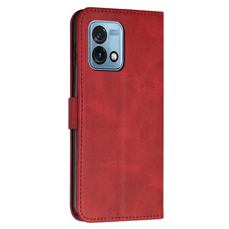 For Motorola Moto G Stylus (2023) Case Wallet PU Leather Calf Texture Phone Cover - Red