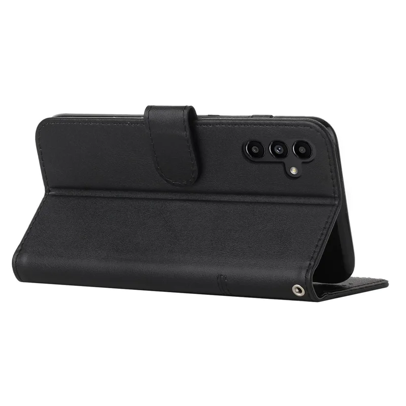 Per Samsung Galaxy A15 4G Case Calf Texture Wallet Leather Phone Cover - Nero