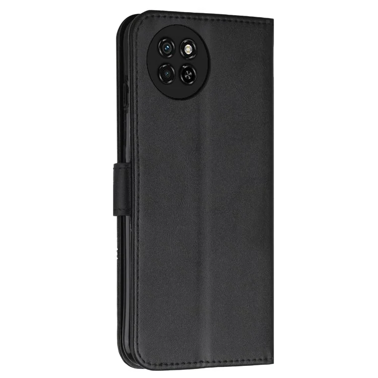 For itel S23 Phone Case Stand Wallet PU Leather Mobile Phone Cover - Black