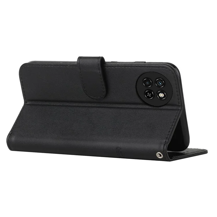 For itel S23 Phone Case Stand Wallet PU Leather Mobile Phone Cover - Black
