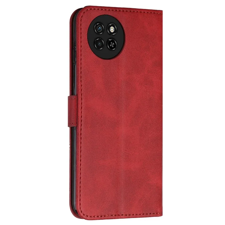For itel S23 Phone Case Stand Wallet PU Leather Mobile Phone Cover - Red