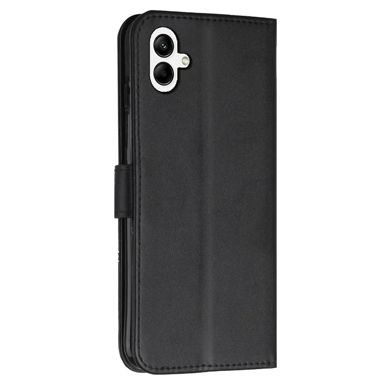 Für Samsung Galaxy A05 4G Lederhülle Magnetischer Verschluss Wallet Flip Phone Cover - Schwarz