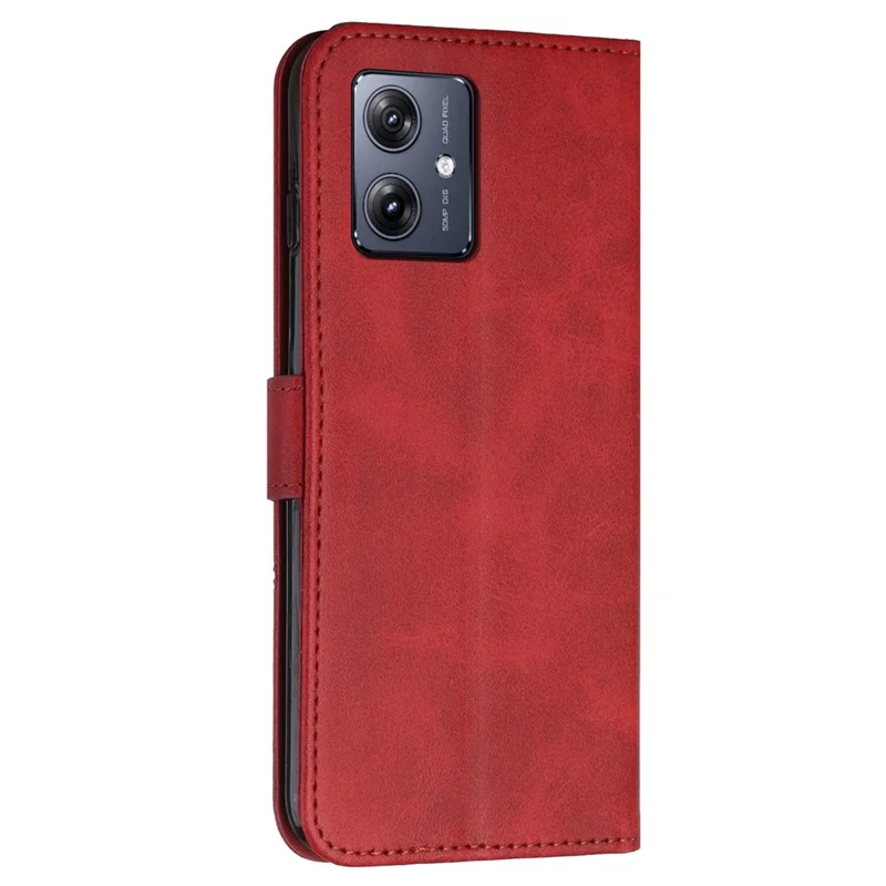 For Motorola Moto G54 5G Case Wallet Stand Full Protection Phone Cover - Red