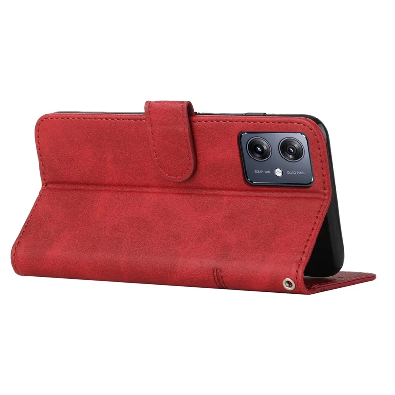 For Motorola Moto G54 5G Case Wallet Stand Full Protection Phone Cover - Red