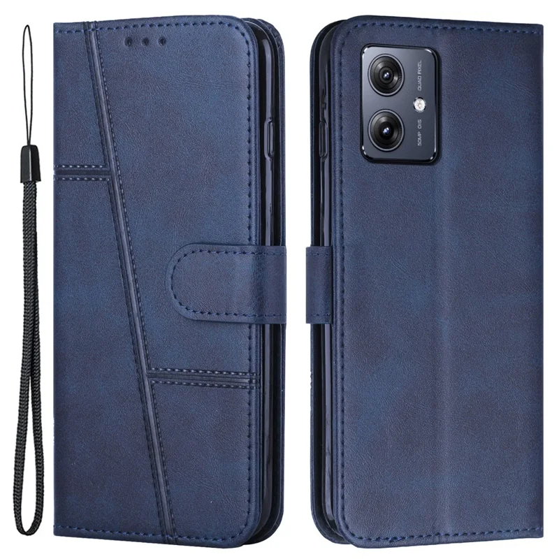 For Motorola Moto G54 5G Case Wallet Stand Full Protection Phone Cover - Sapphire