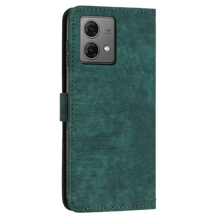 Custodia per telefono per Motorola Moto G84 5G Skin-touch Wallet PU Leather Shell Stand Cover - Verde