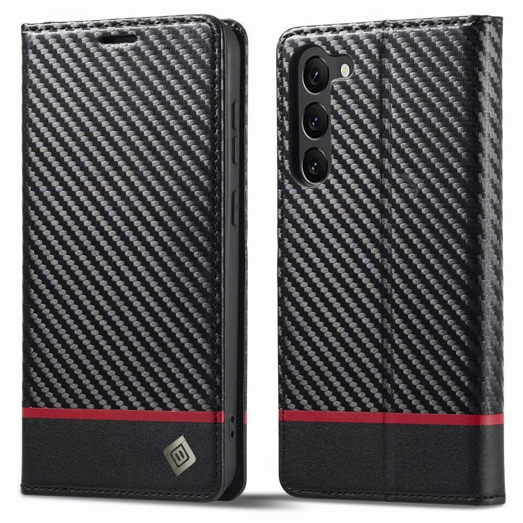LC.IMEEKE Pour Samsung Galaxy S24 Étui en TPU + PU Cuir Antichoc Étui à Rabat Intelligent pour Téléphone - Rayure Horizontale