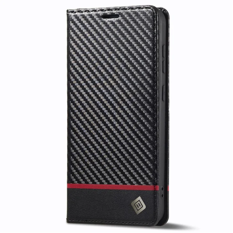 LC.IMEEKE Pour Samsung Galaxy S24 Étui en TPU + PU Cuir Antichoc Étui à Rabat Intelligent pour Téléphone - Rayure Horizontale