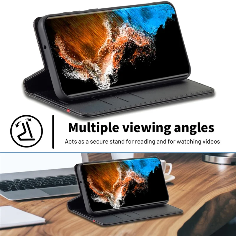 LC.IMEEKE Per Samsung Galaxy S24+ Custodia per Telefono Custodia Protettiva in Fibra di Carbonio Antishock - Righe Verticali