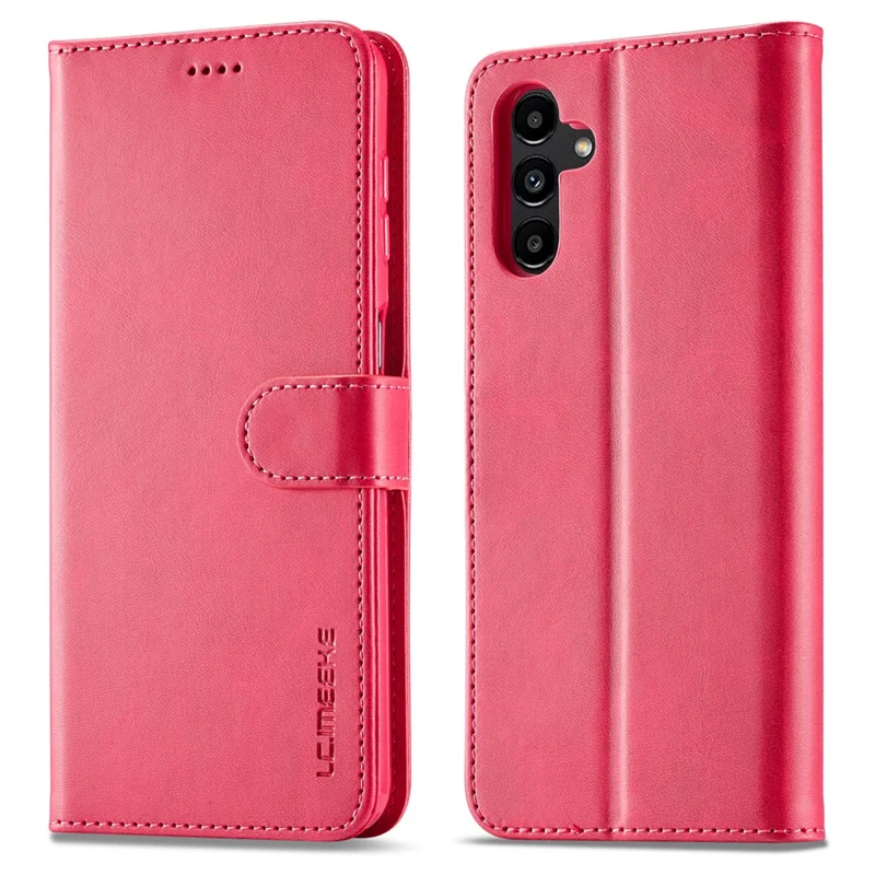 LC.IMEEKE For Samsung Galaxy A15 5G / A15 4G Case Anti-Drop Leather Wallet Phone Cover - Rose