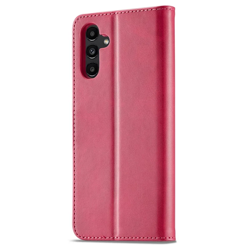 LC.IMEEKE For Samsung Galaxy A15 5G / A15 4G Case Anti-Drop Leather Wallet Phone Cover - Rose