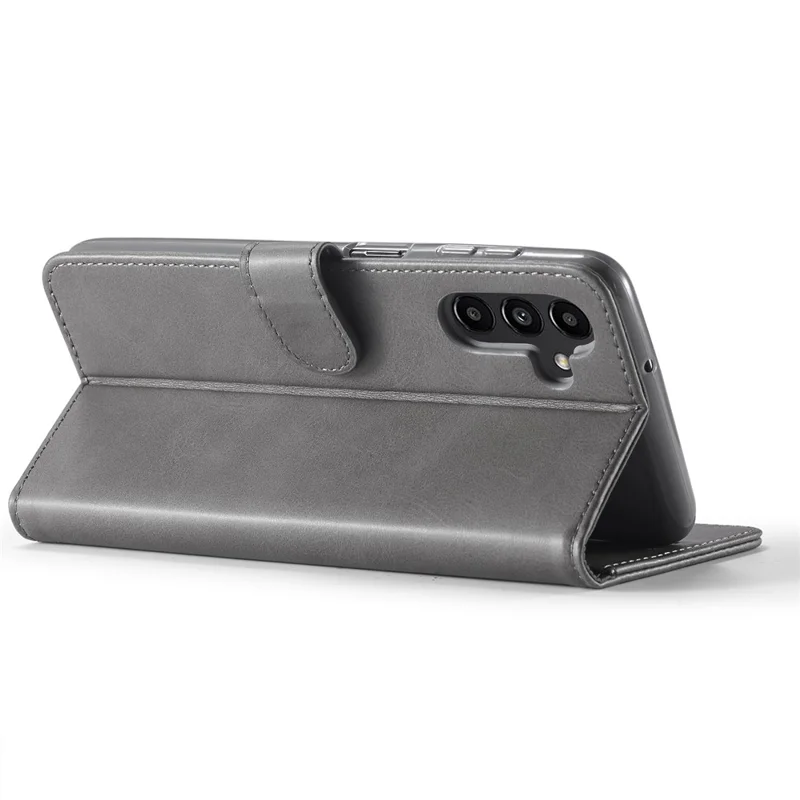 LC.IMEEKE For Samsung Galaxy A15 5G / A15 4G Case Anti-Drop Leather Wallet Phone Cover - Grey